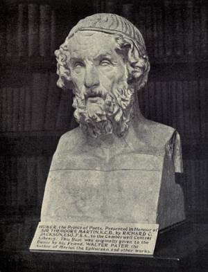  Homère, le prince des poètes. Buste par Walter Pater. cc0 source  wikimedia 